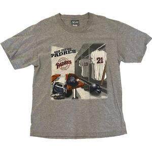 Vintage Lee Sport San Diego Padres Locker Room Graphic T Shirt Large 90's